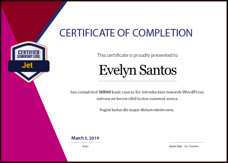 certificate-02 About Me